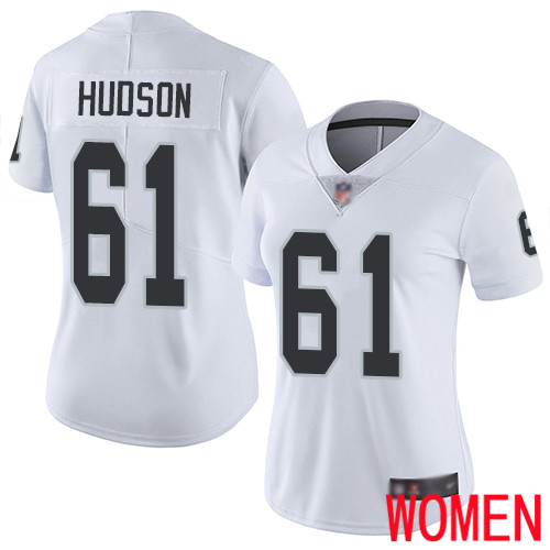 Oakland Raiders Limited White Women Rodney Hudson Road Jersey NFL Football #61 Vapor Untouchable Jersey